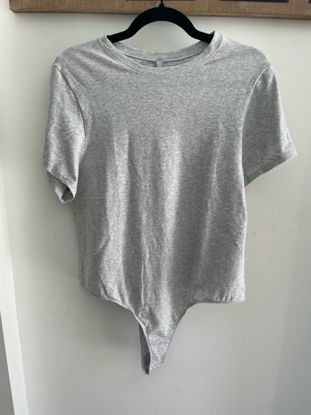 SKIMS Heather Gray Short Sleeve Bodysuit